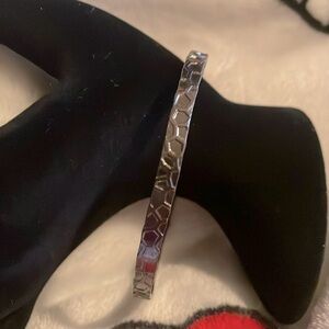 Gun metal bangle honeycomb design vintage
